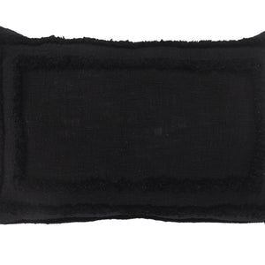 Black Geometric Zippered 100% Cotton Throw Pillow Set Of Two 20" X 20"