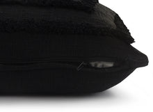 Black Geometric Zippered 100% Cotton Throw Pillow Set Of Two 20