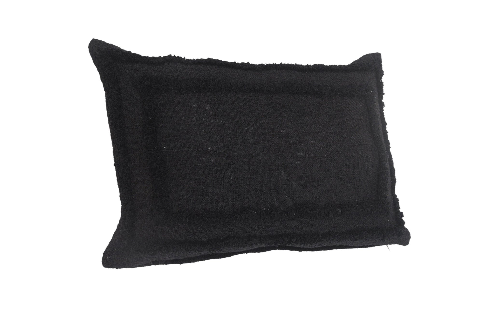 Black Geometric Zippered 100% Cotton Throw Pillow Set Of Two 20" X 20"