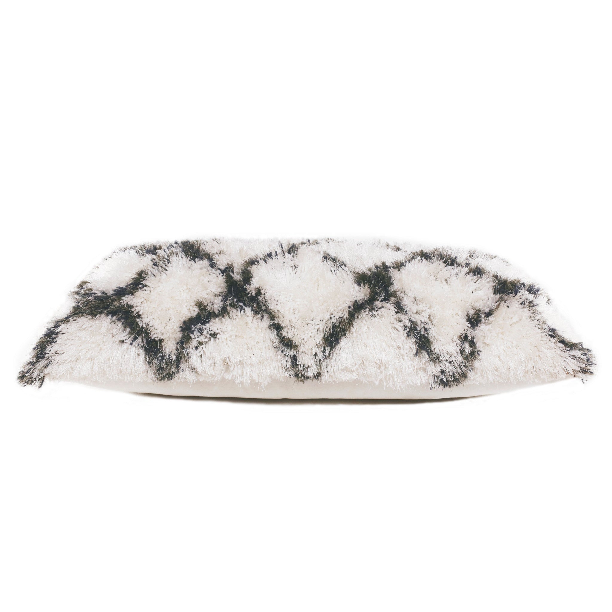 Set Of Two 20" X 20" White Geometric Zippered Polyester Throw Pillow