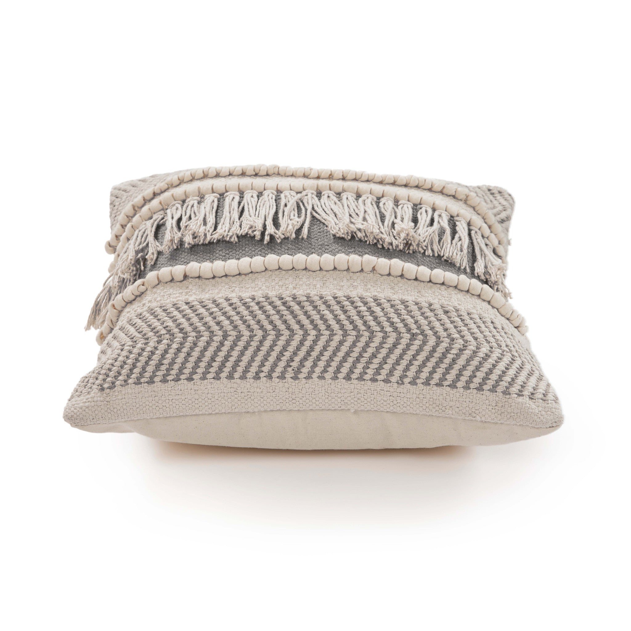 兩個 14 英寸 X 36 英寸棕褐色 V 形拉鍊 100% 棉抱枕