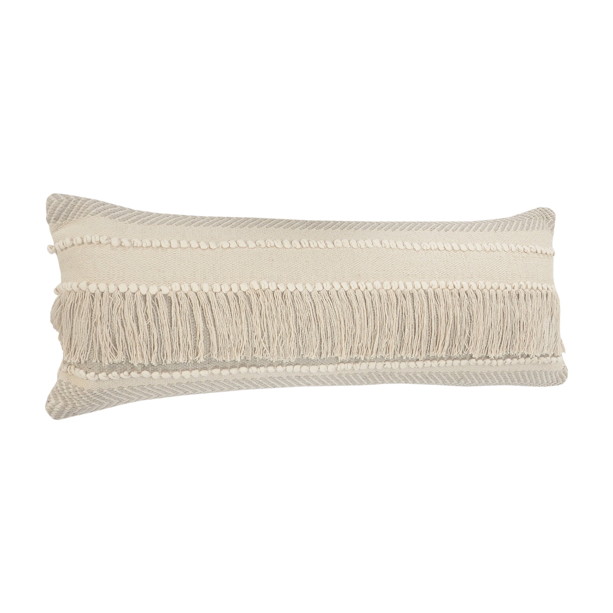 兩個 14 英寸 X 36 英寸棕褐色 V 形拉鍊 100% 棉抱枕