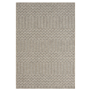 5' X 7' Gray Chevron Handmade Indoor Outdoor Area Rug