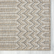 5' X 7' Gray Chevron Handmade Indoor Outdoor Area Rug