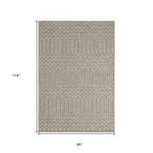 5' X 7' Gray Chevron Handmade Indoor Outdoor Area Rug