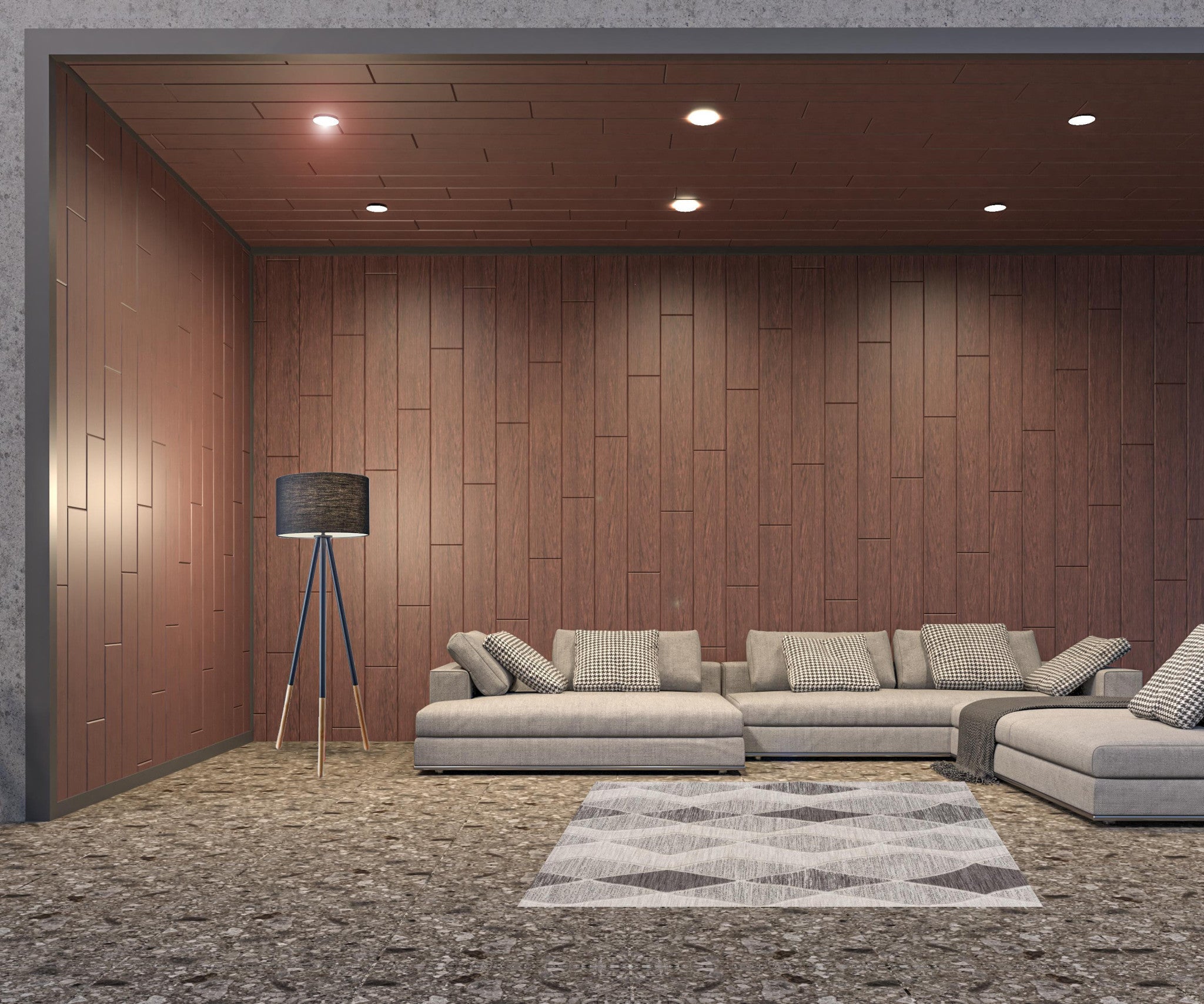 5' X 7' Blue Geometric Indoor Outdoor Area Rug