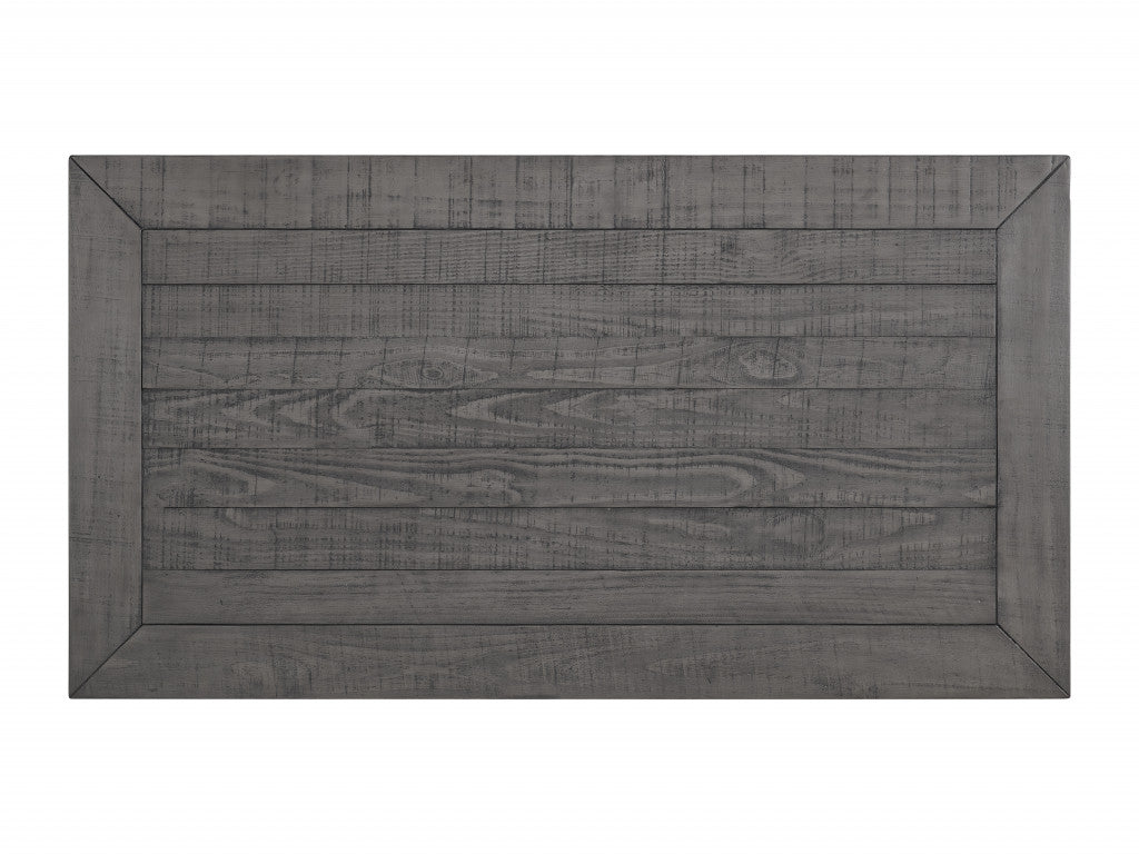 White And Grey Solid Wood Distressed Lift Top Coffee Table With Storage 48"