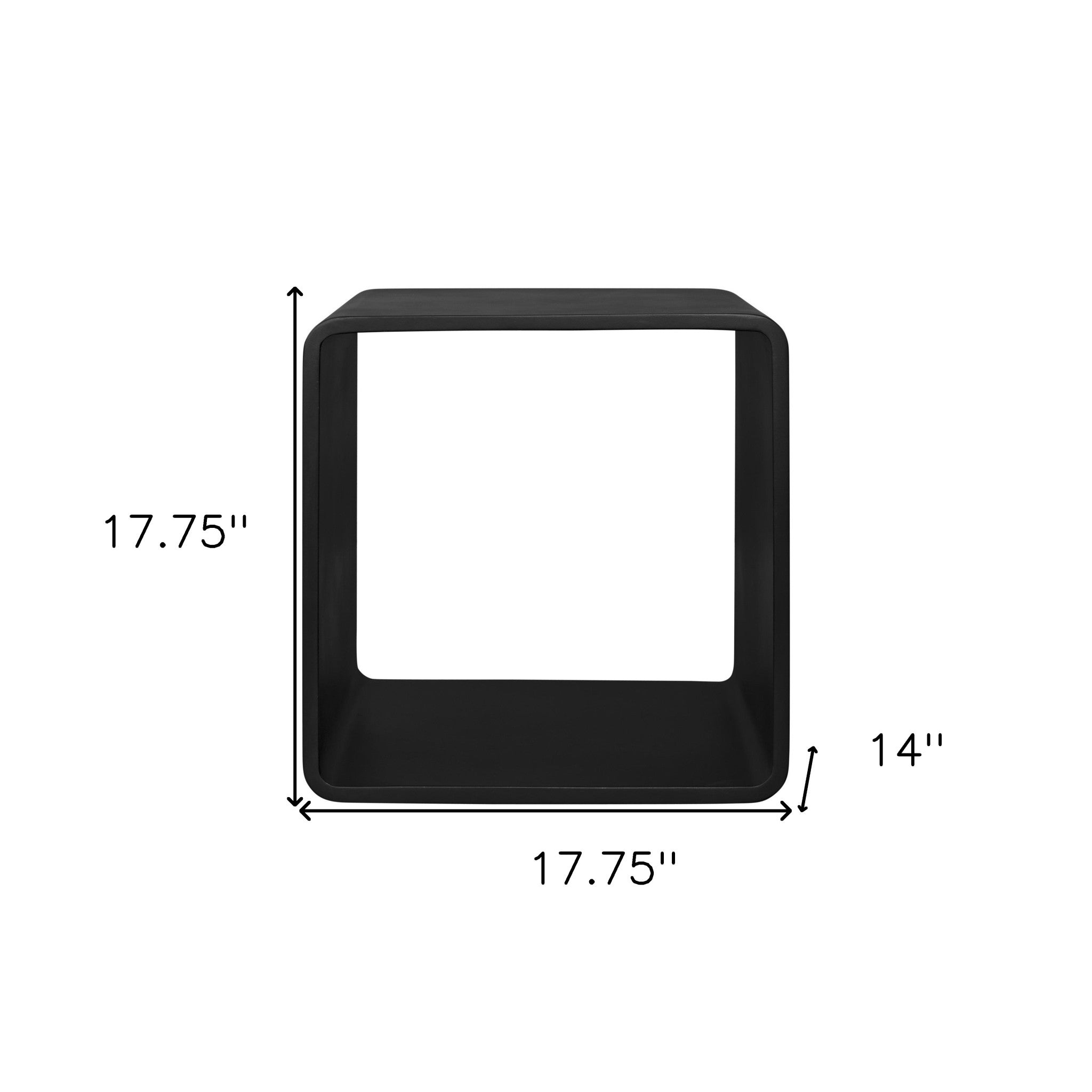 18" Black Open Geo Cube Display Bookcase