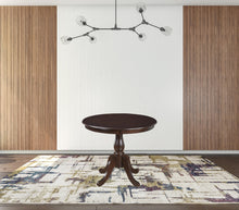 Espresso Brown Round Turned Pedestal Base Wood Dining Table 36