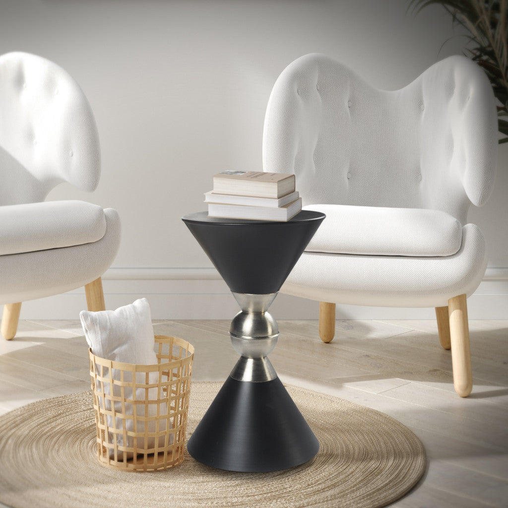 20" Black Iron Free Form End Table