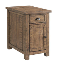 Mesa auxiliar estrecha de madera maciza natural de 25