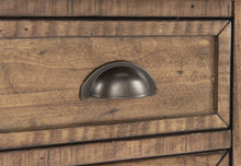 Mesa auxiliar estrecha de madera maciza natural de 25