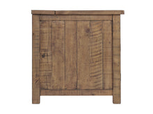 Mesa auxiliar estrecha de madera maciza natural de 25