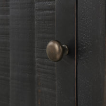 Black And Brown Solid Wood End Table With USB and Outlets 25