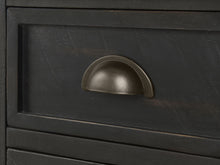 Black And Brown Solid Wood End Table With USB and Outlets 25