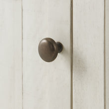 Cream And Brown Solid Wood End Table With USB and Outlets 25