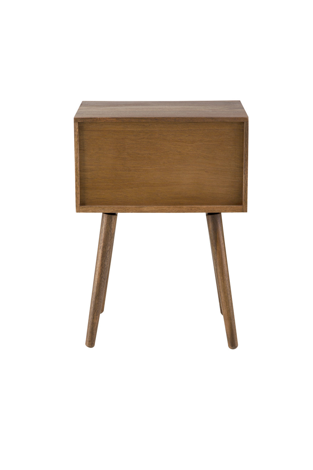 25" Chestnut Solid Wood End Table With Two Drawers