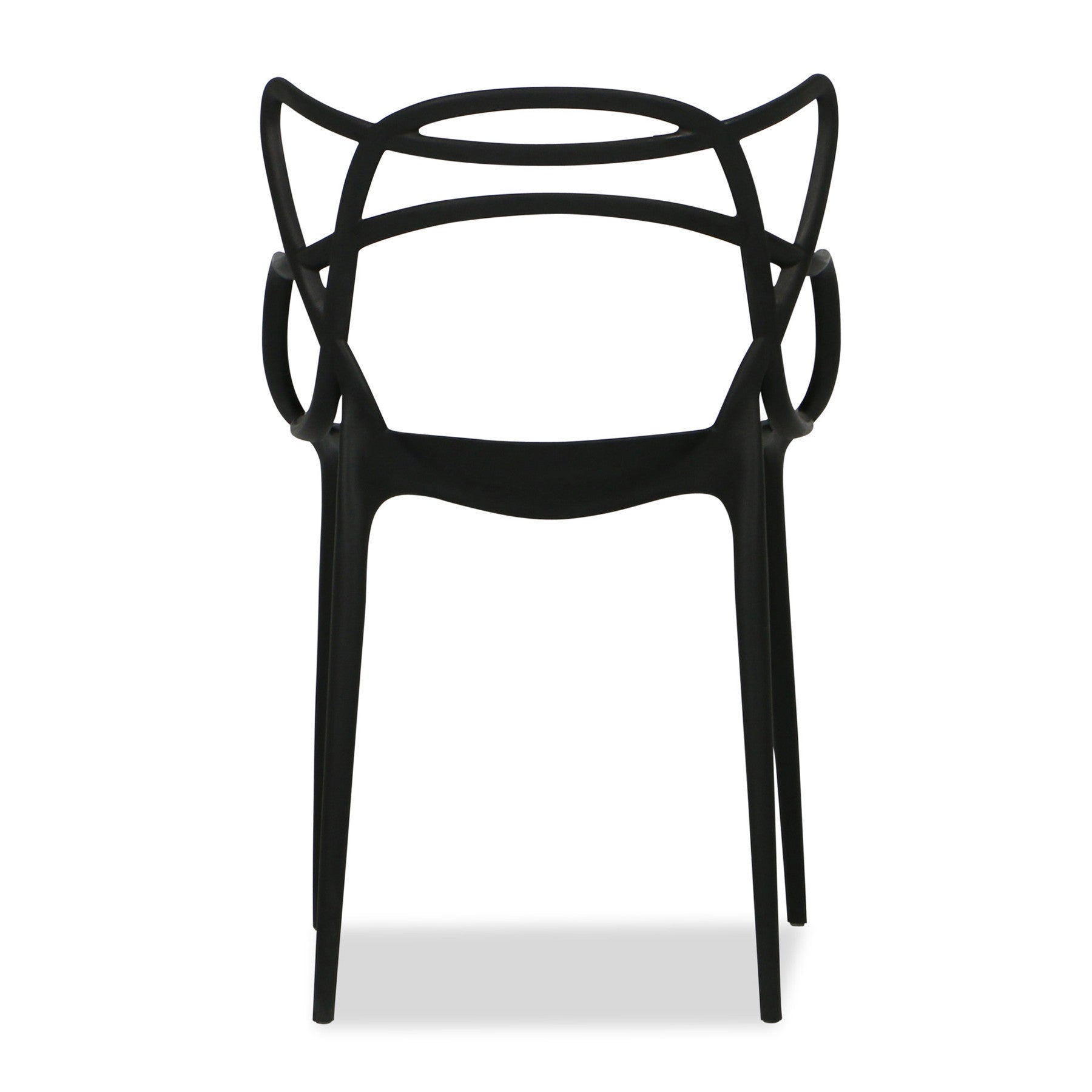 Black Polypropylene Cross Back Dining Chair