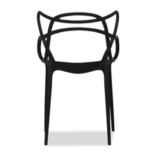 Black Polypropylene Cross Back Dining Chair