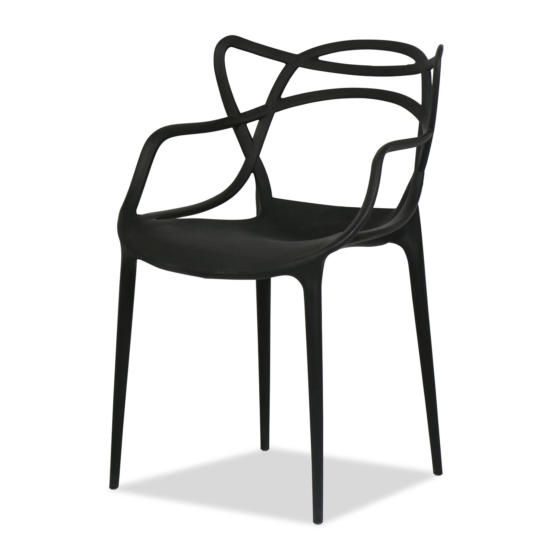 Black Polypropylene Cross Back Dining Chair