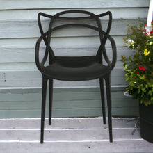 Black Polypropylene Cross Back Dining Chair