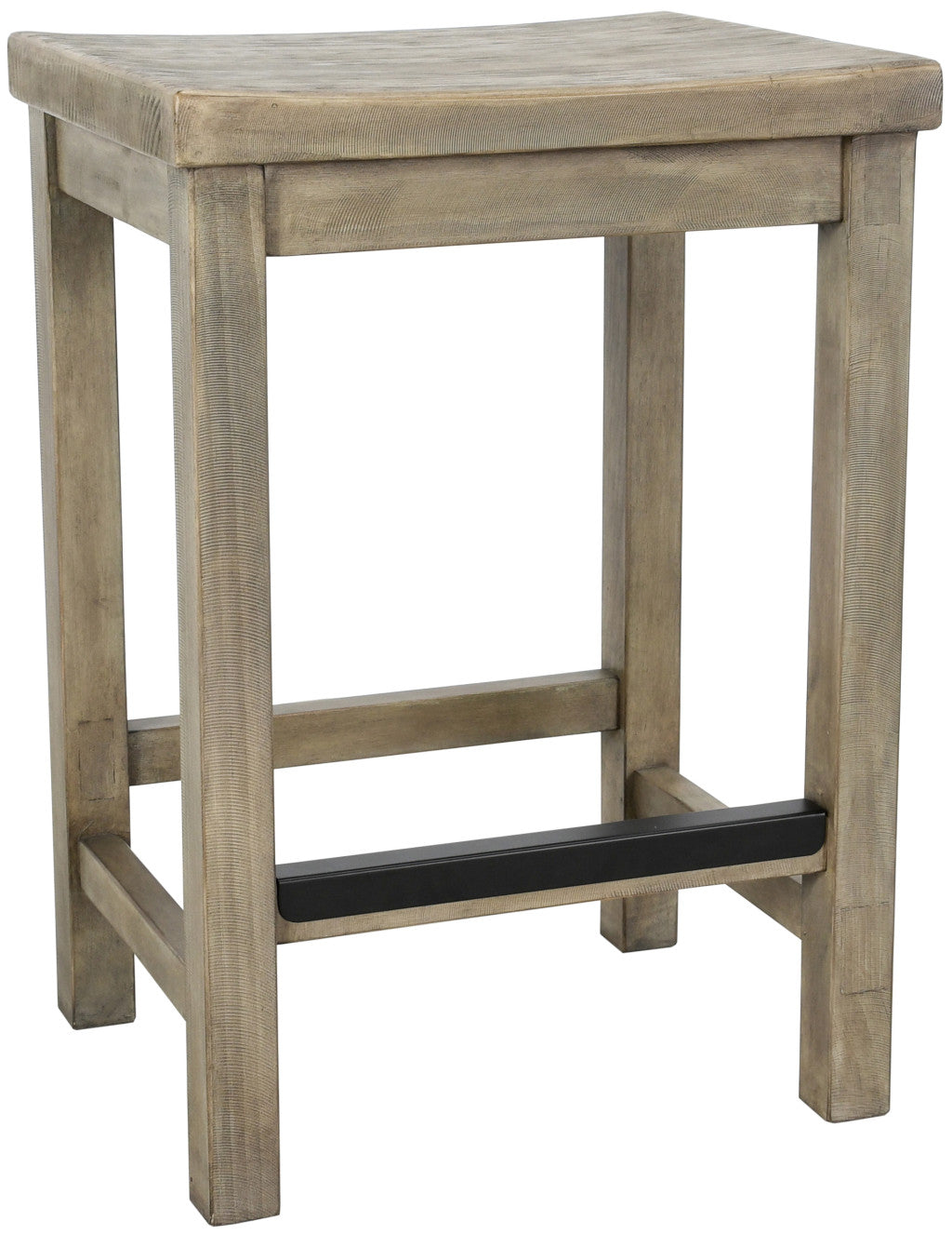 24" Backless Bar Height Chair With Footrest