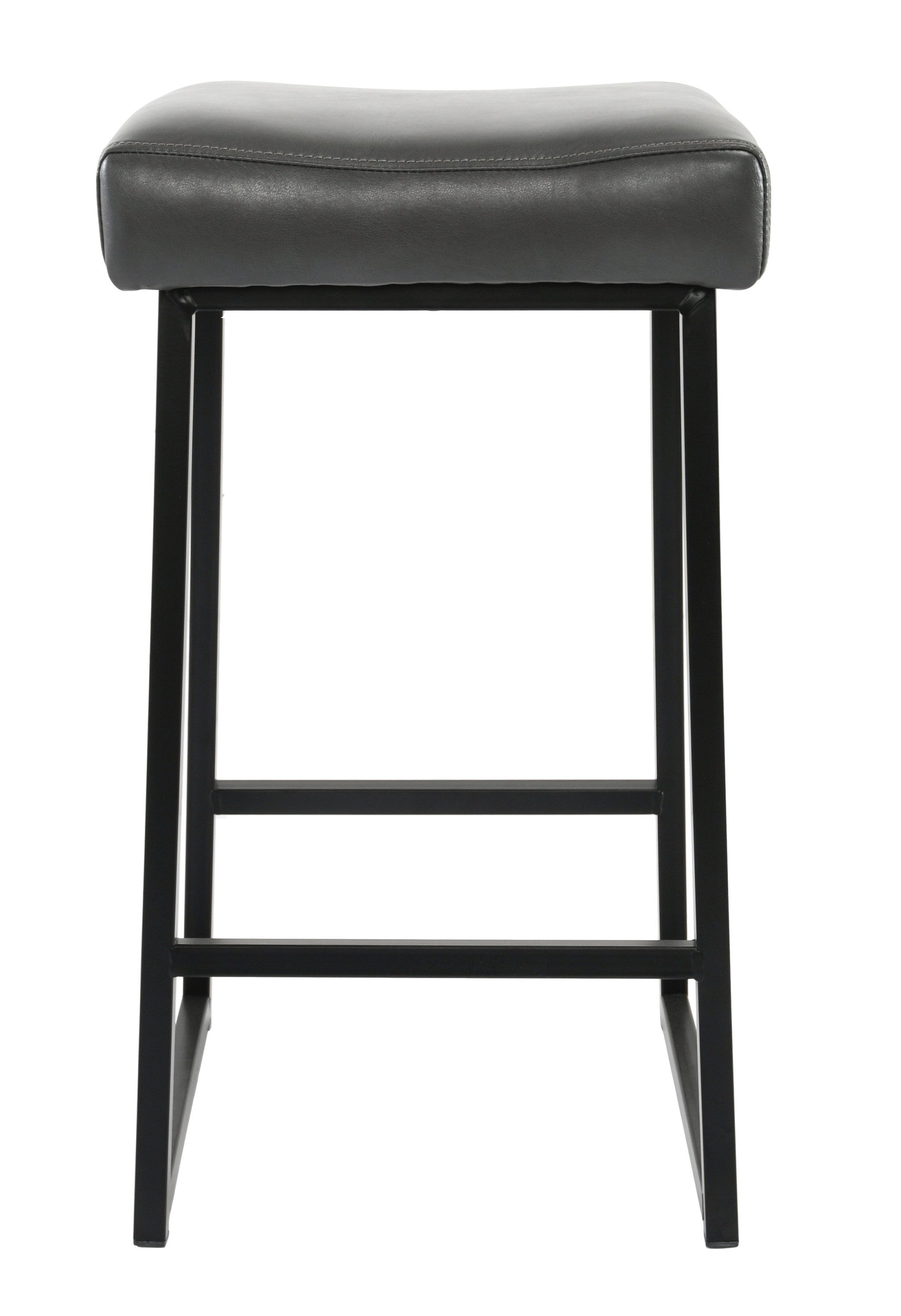 Black Backless Bar Height Chair With Footrest 27"