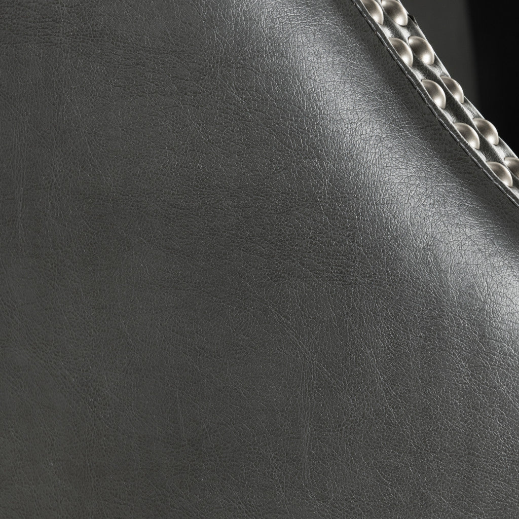 40" Black And Brown Low Back Counter Height Bar Chair With Footrest