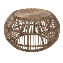 Natural Rattan Round Distressed Coffee Table 32