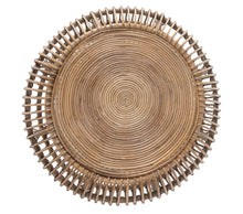 Natural Rattan Round Distressed Coffee Table 32