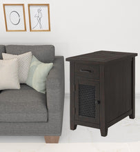 Brown Solid Wood End Table With Drawer 25