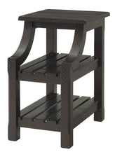 Brown Solid Wood End Table With Two Shelves 25