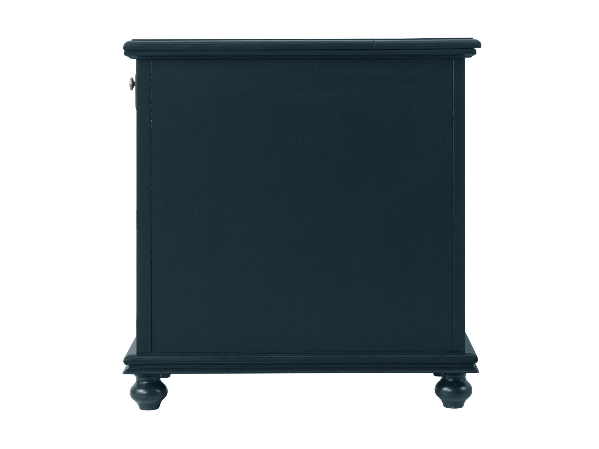 25" Dark Blue Solid Manufactured Wood End Table With Drawer