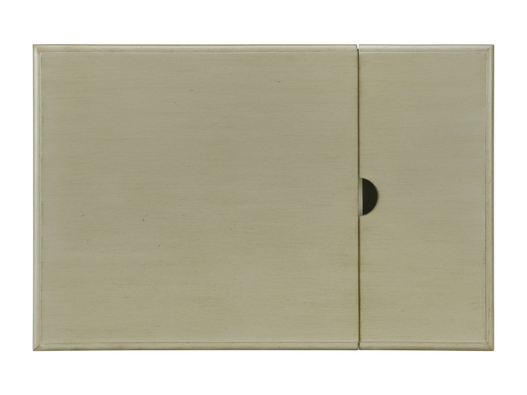 25" Silver Solid Manufactured Wood End Table With Drawer