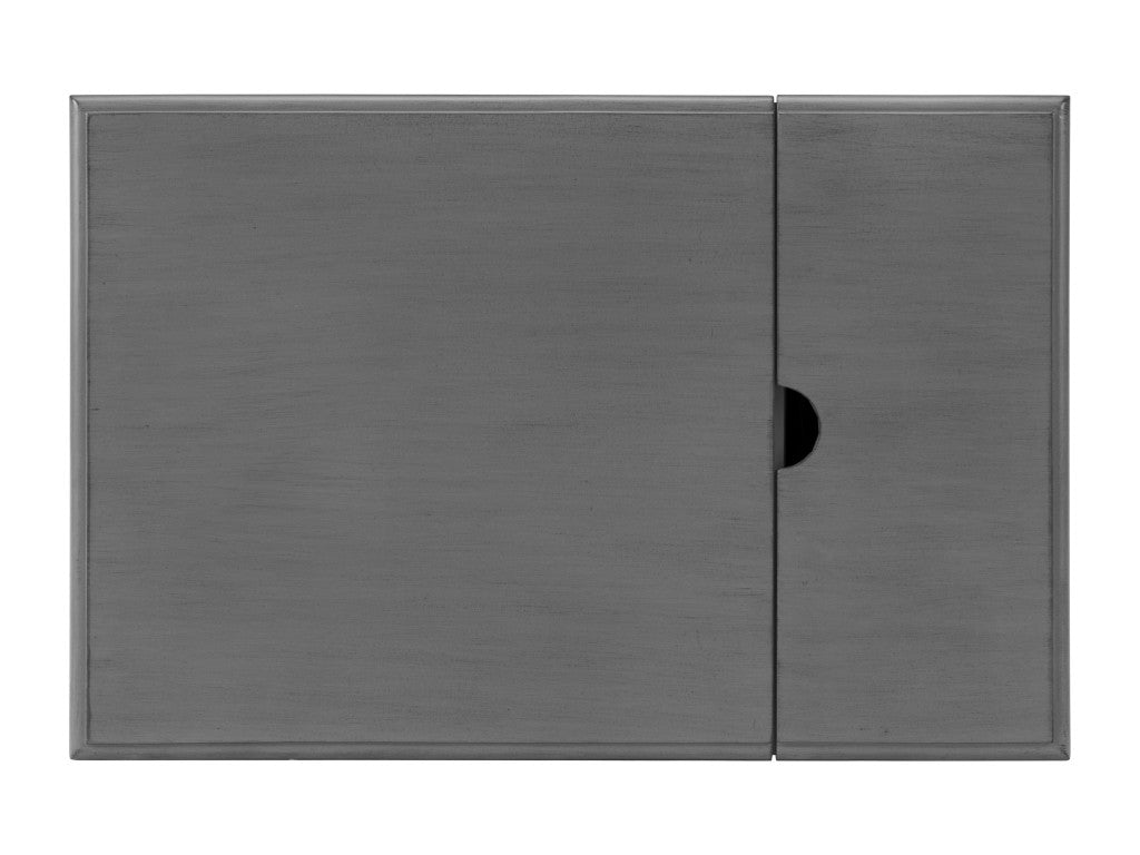 25" Gray Solid Manufactured Wood End Table With Drawer