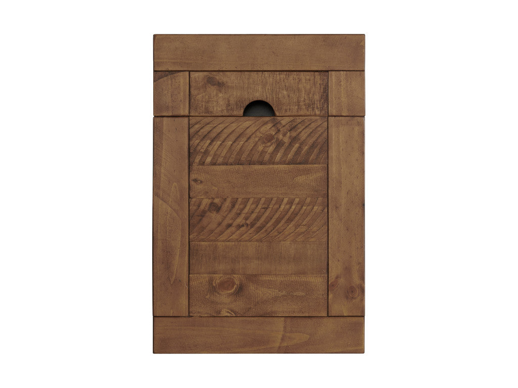 Black And Dark Brown Solid Wood End Table With Drawer 25"