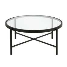Black and Glass Round Coffee Table 36