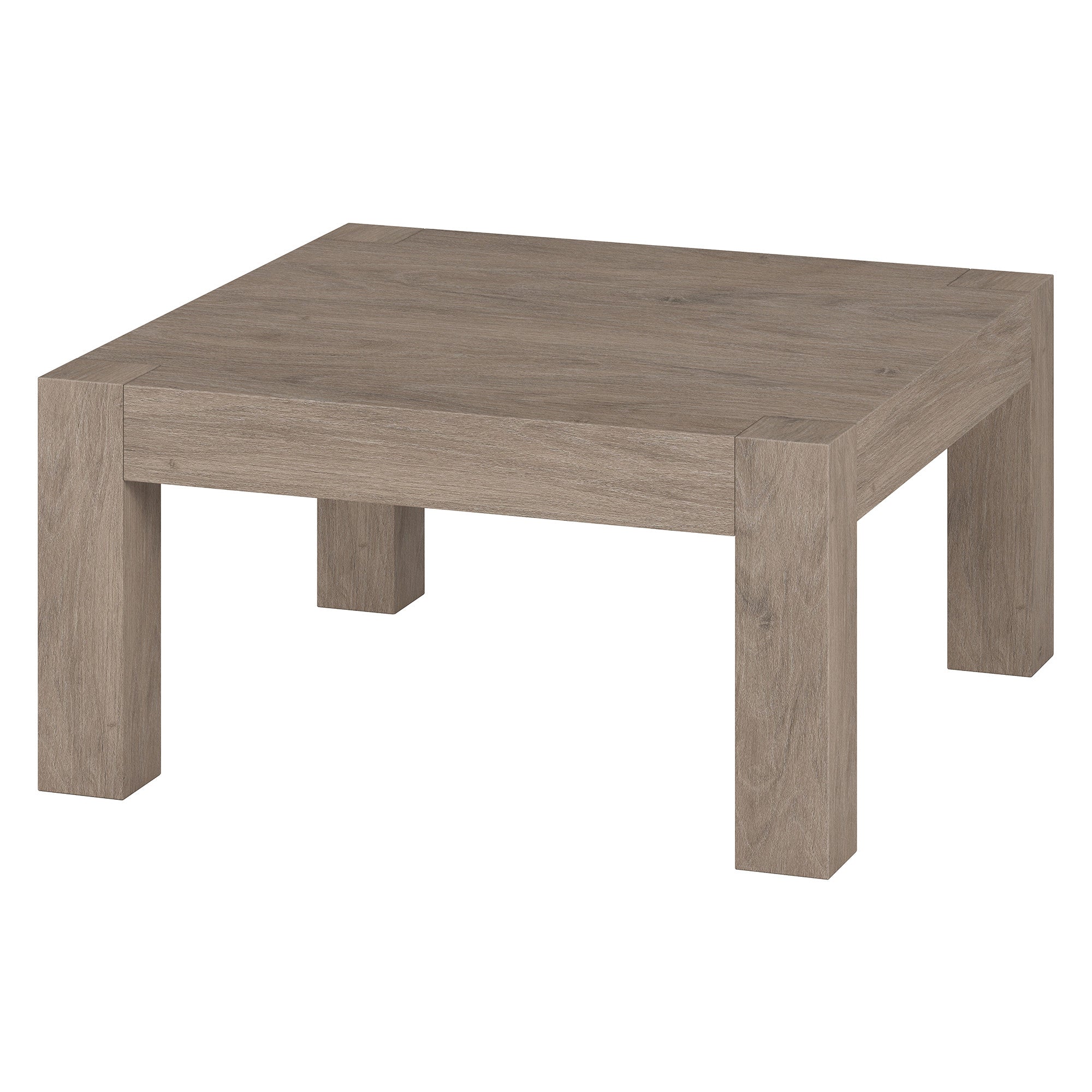 34" Gray Manufactured Wood Square Coffee Table