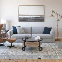 Black Glass Round Coffee Table With Shelf 34