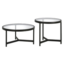 Black Glass Round Nested Coffee Tables