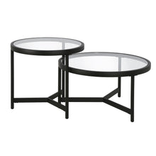 Black Glass Round Nested Coffee Tables