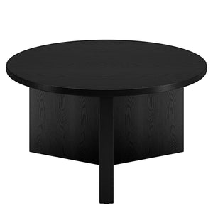 Black Grain Round Coffee Table 32"