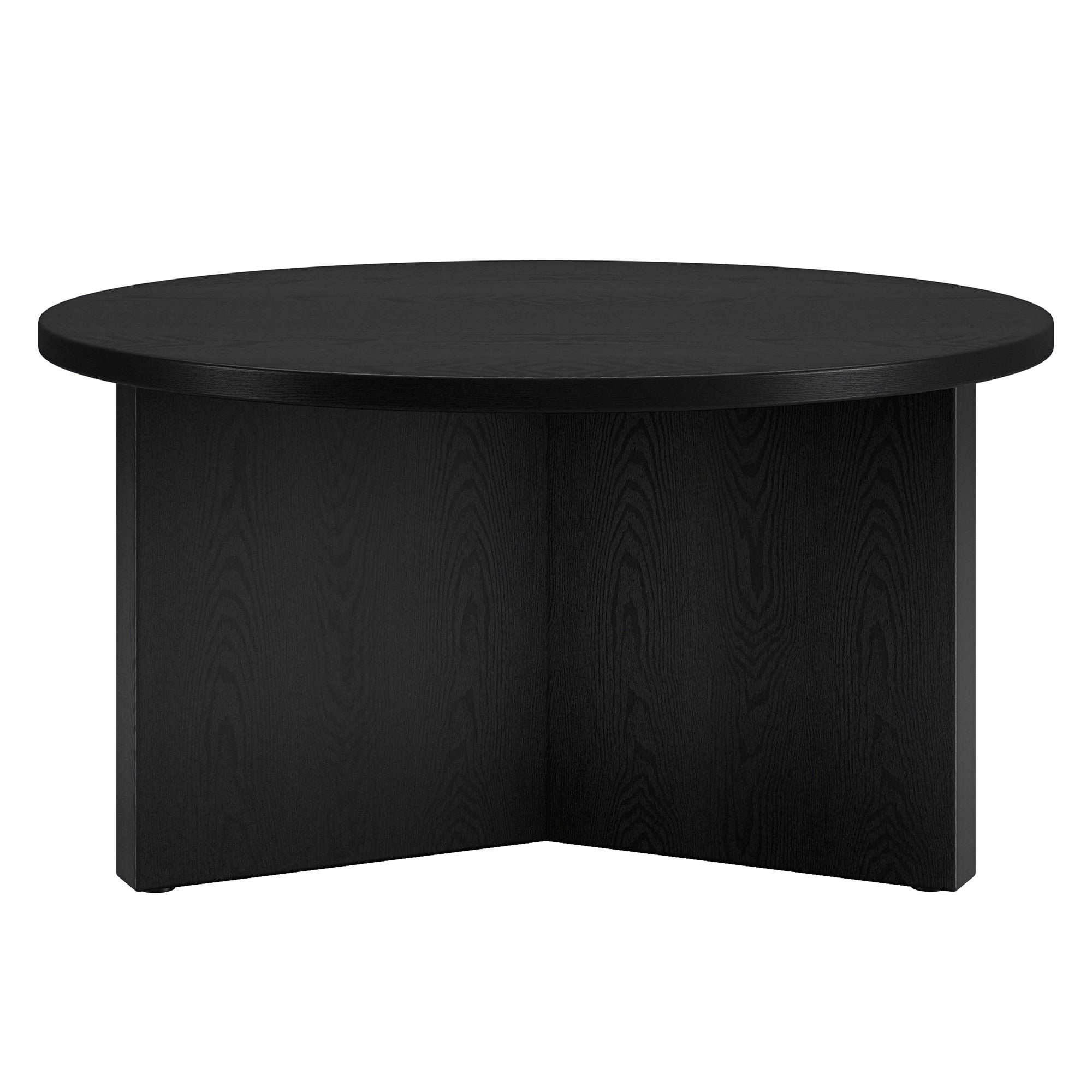 Black Grain Round Coffee Table 32"