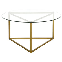 Gold and Glass Round Coffee Table 35
