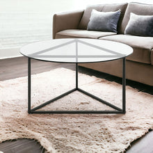 Black and Glass Round Coffee Table 35