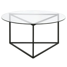 Black and Glass Round Coffee Table 35