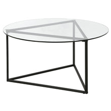 Black and Glass Round Coffee Table 35
