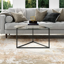 Black and Glass Round Coffee Table 35