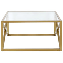 Gold Glass Square Coffee Table 32