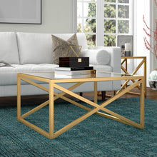 Gold Glass Square Coffee Table 32